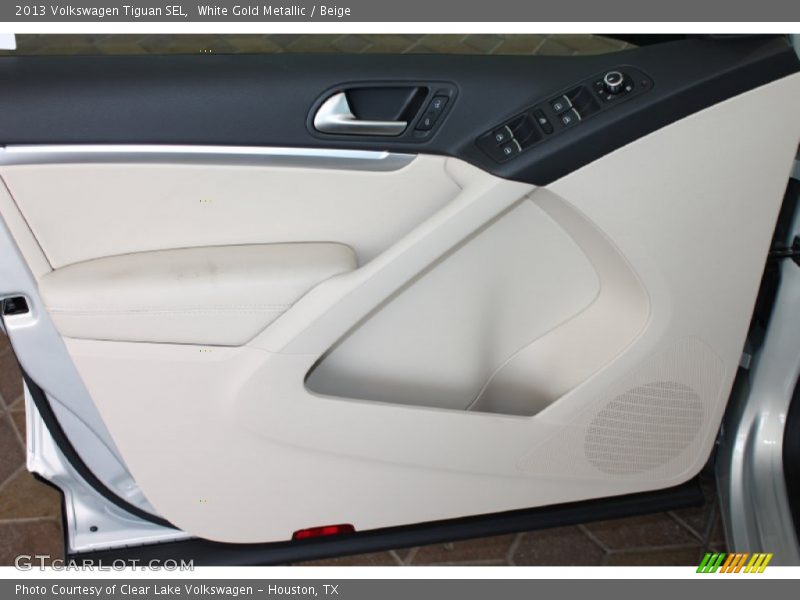White Gold Metallic / Beige 2013 Volkswagen Tiguan SEL