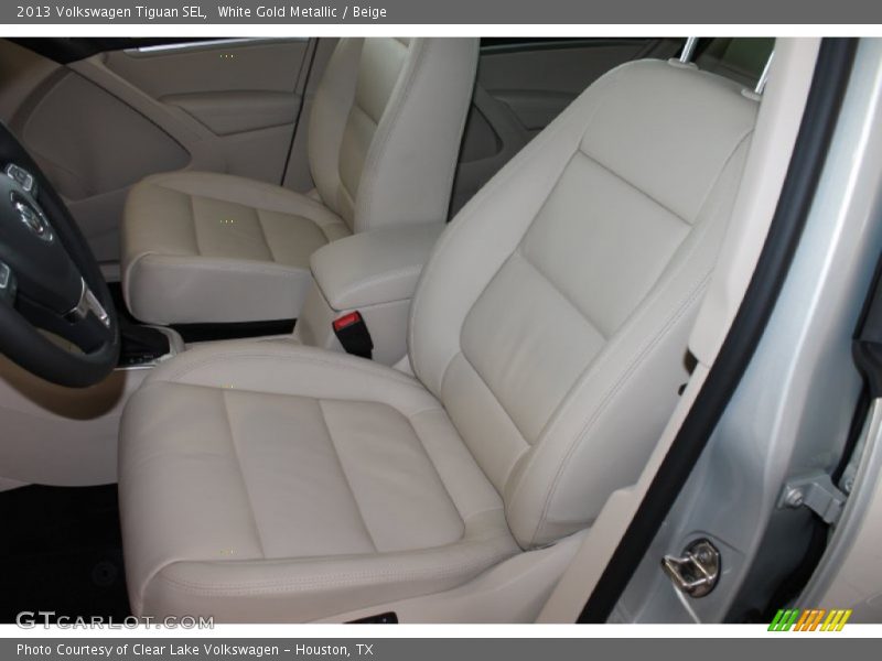 White Gold Metallic / Beige 2013 Volkswagen Tiguan SEL