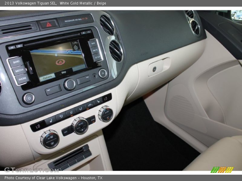 White Gold Metallic / Beige 2013 Volkswagen Tiguan SEL