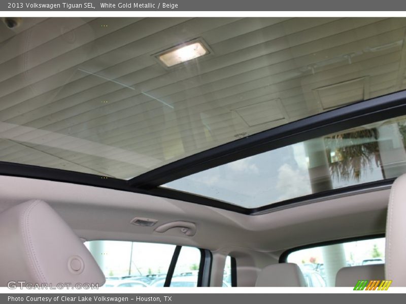 White Gold Metallic / Beige 2013 Volkswagen Tiguan SEL