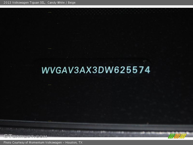 Candy White / Beige 2013 Volkswagen Tiguan SEL