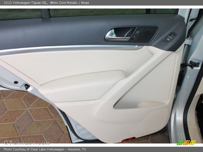 White Gold Metallic / Beige 2013 Volkswagen Tiguan SEL