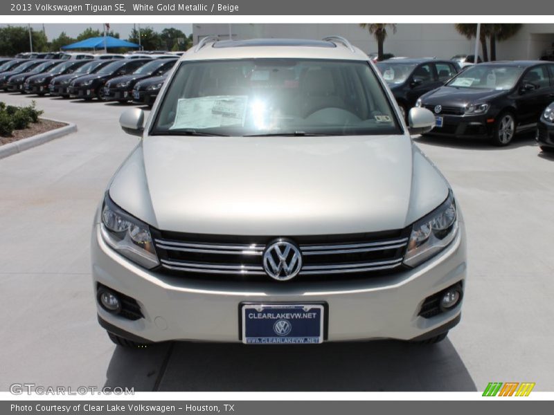 White Gold Metallic / Beige 2013 Volkswagen Tiguan SE
