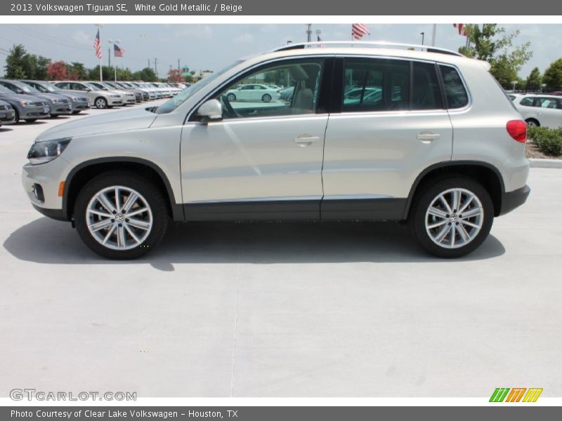White Gold Metallic / Beige 2013 Volkswagen Tiguan SE