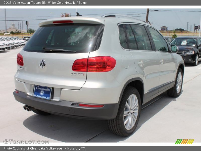 White Gold Metallic / Beige 2013 Volkswagen Tiguan SE