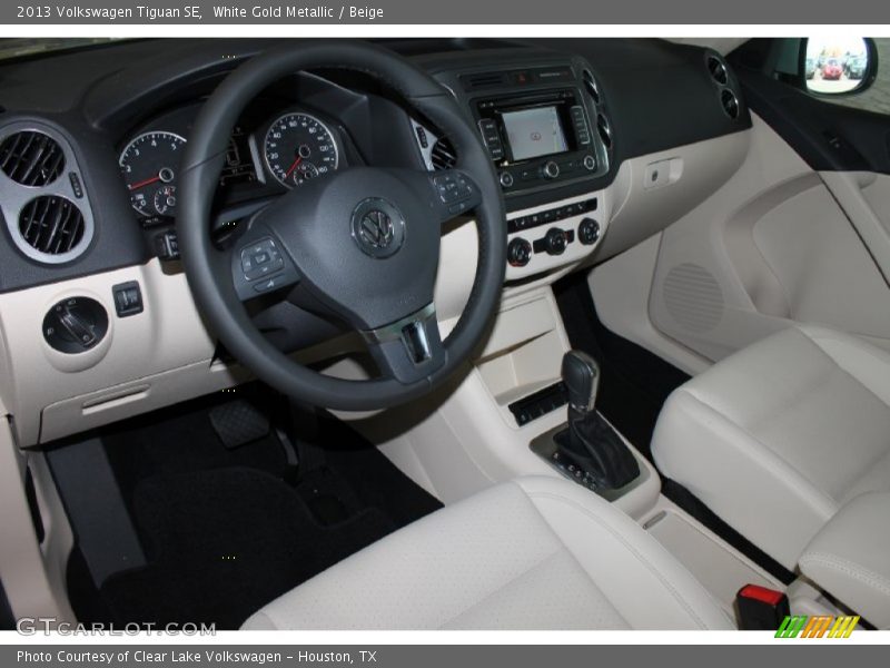 White Gold Metallic / Beige 2013 Volkswagen Tiguan SE