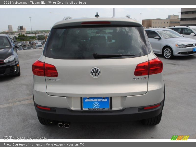 White Gold Metallic / Beige 2013 Volkswagen Tiguan SEL