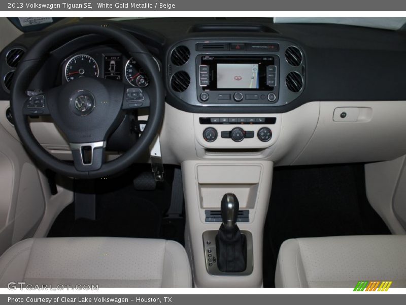White Gold Metallic / Beige 2013 Volkswagen Tiguan SE