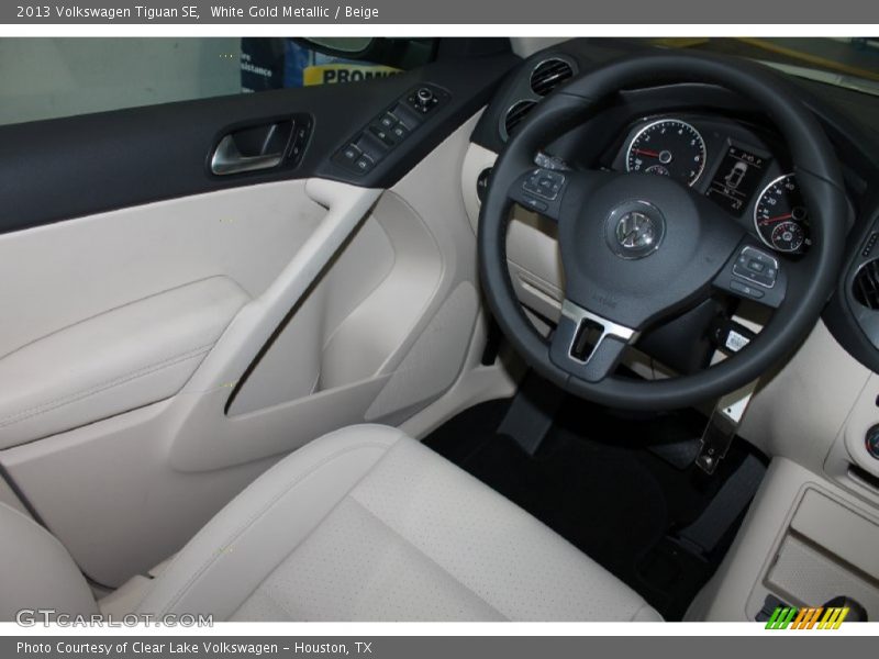 White Gold Metallic / Beige 2013 Volkswagen Tiguan SE