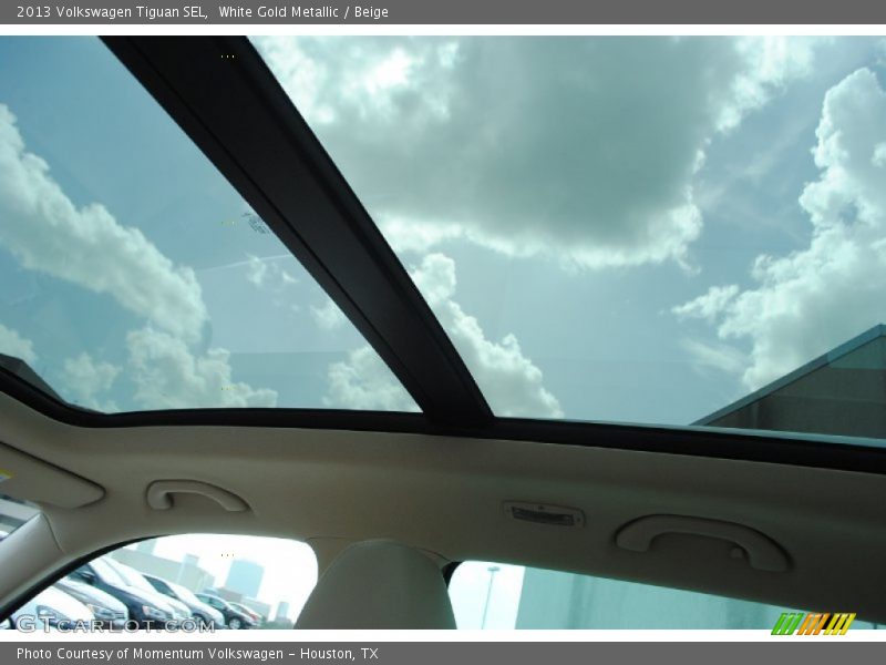 White Gold Metallic / Beige 2013 Volkswagen Tiguan SEL
