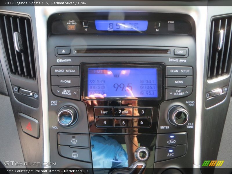 Radiant Silver / Gray 2012 Hyundai Sonata GLS