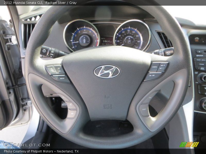 Radiant Silver / Gray 2012 Hyundai Sonata GLS