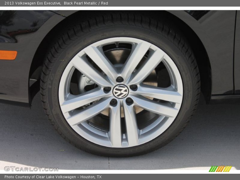 Black Pearl Metallic / Red 2013 Volkswagen Eos Executive
