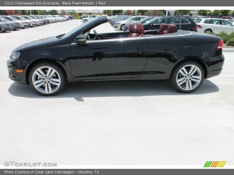 Black Pearl Metallic / Red 2013 Volkswagen Eos Executive