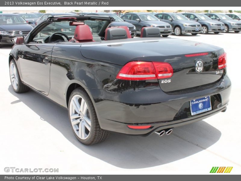 Black Pearl Metallic / Red 2013 Volkswagen Eos Executive