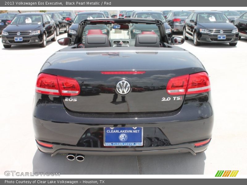 Black Pearl Metallic / Red 2013 Volkswagen Eos Executive