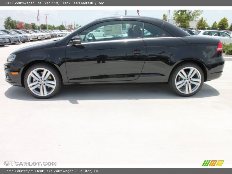 Black Pearl Metallic / Red 2013 Volkswagen Eos Executive