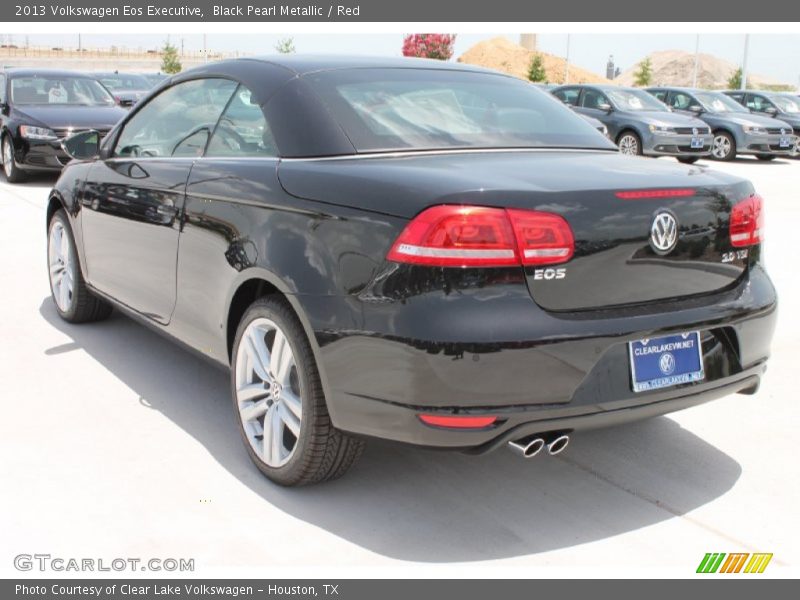 Black Pearl Metallic / Red 2013 Volkswagen Eos Executive