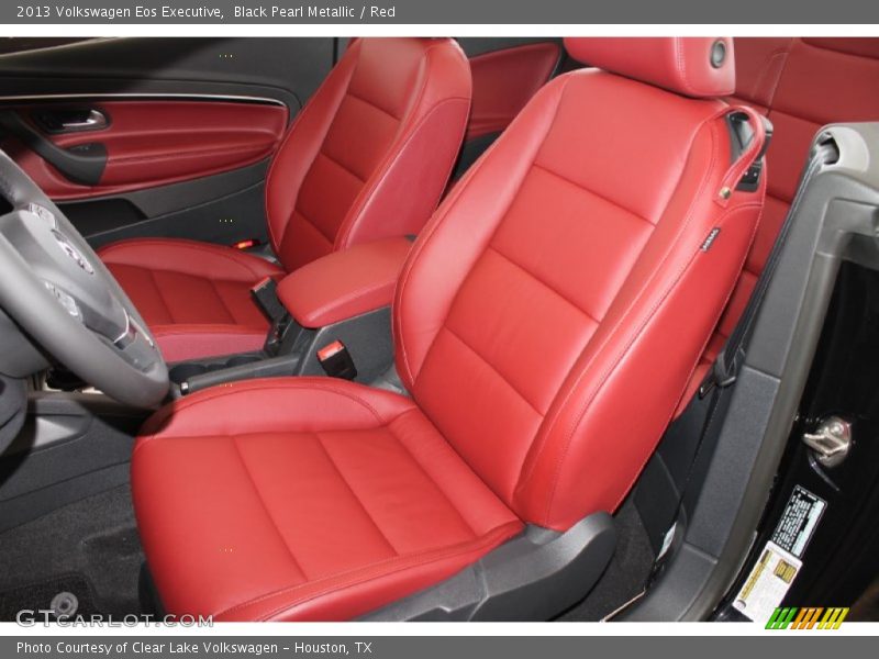 Black Pearl Metallic / Red 2013 Volkswagen Eos Executive