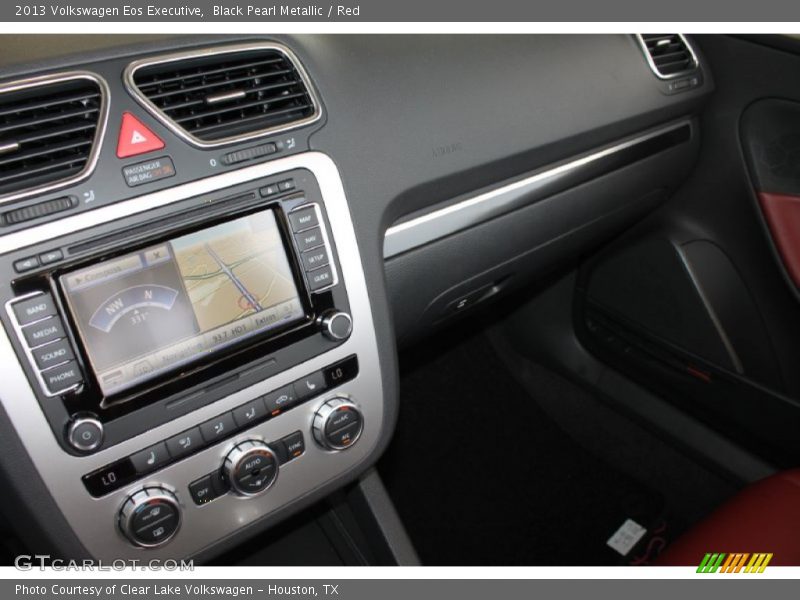 Black Pearl Metallic / Red 2013 Volkswagen Eos Executive