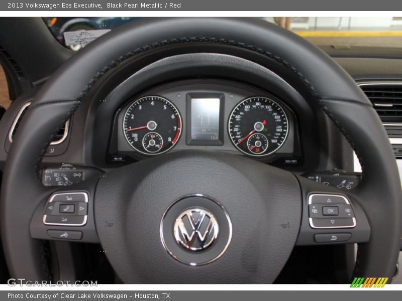 Black Pearl Metallic / Red 2013 Volkswagen Eos Executive