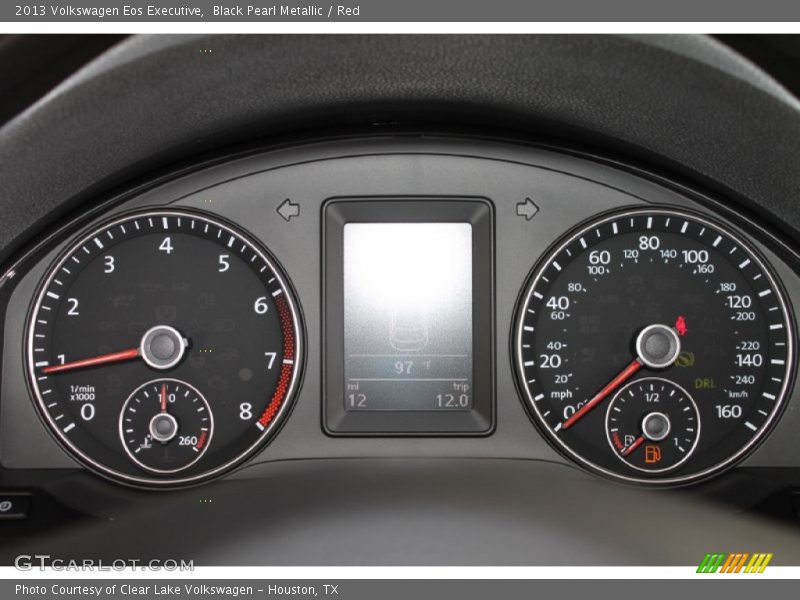 Black Pearl Metallic / Red 2013 Volkswagen Eos Executive