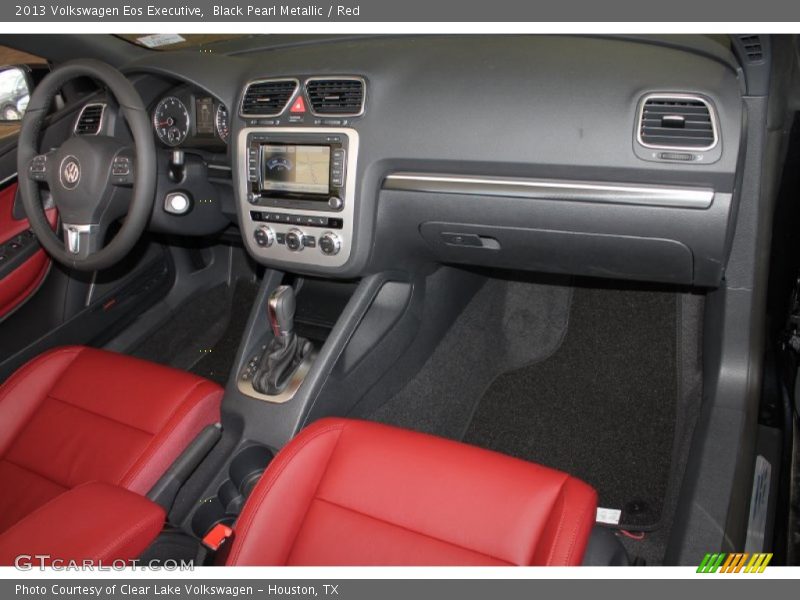 Black Pearl Metallic / Red 2013 Volkswagen Eos Executive