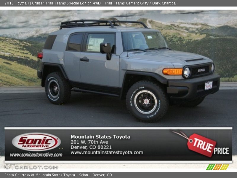 Trail Teams Cement Gray / Dark Charcoal 2013 Toyota FJ Cruiser Trail Teams Special Edition 4WD