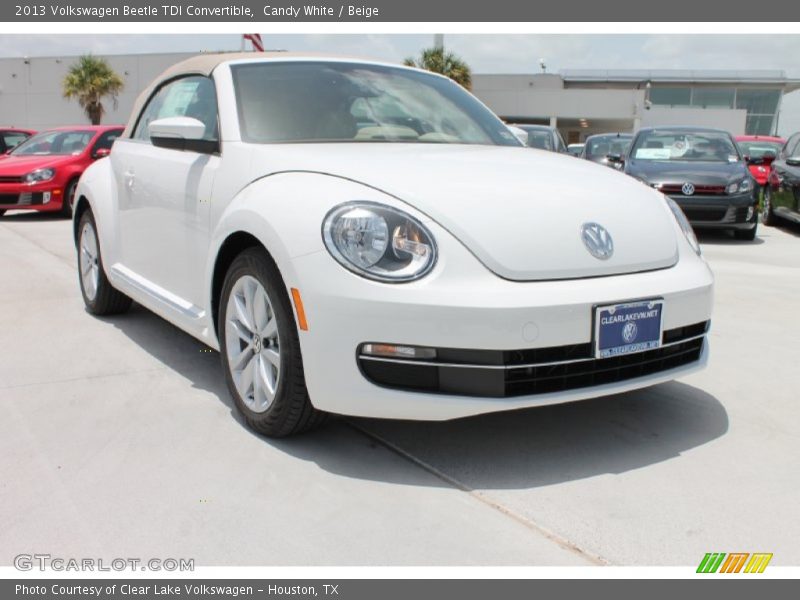 Candy White / Beige 2013 Volkswagen Beetle TDI Convertible