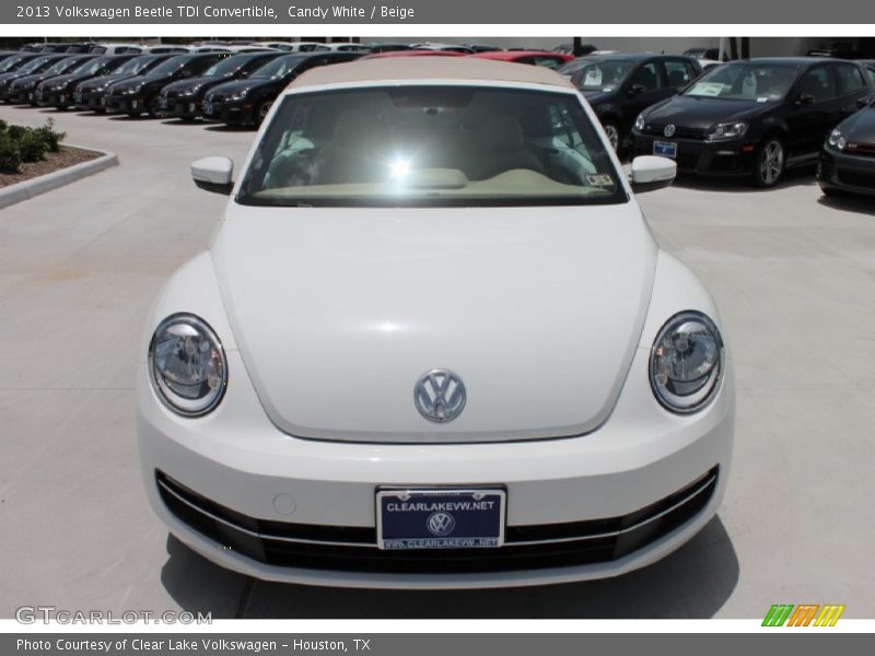 Candy White / Beige 2013 Volkswagen Beetle TDI Convertible