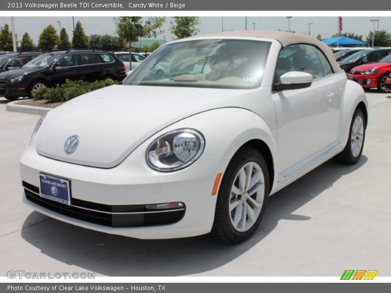Candy White / Beige 2013 Volkswagen Beetle TDI Convertible