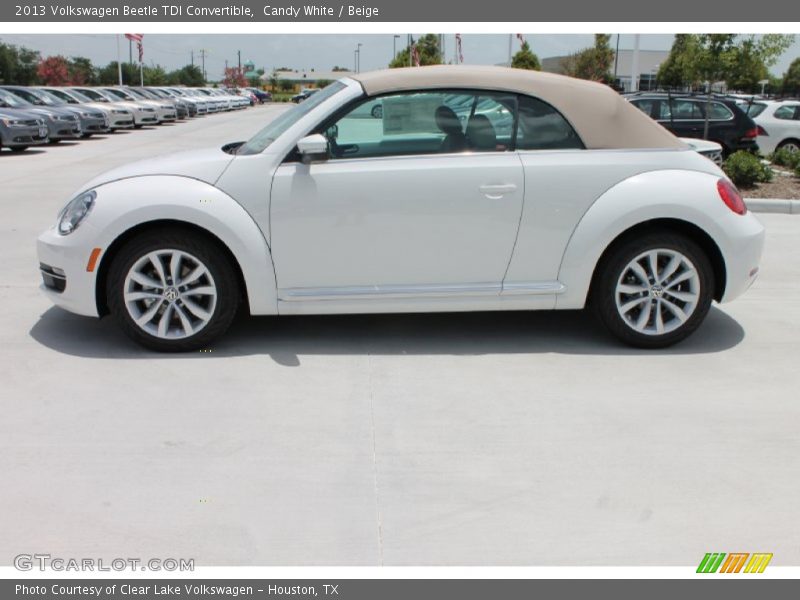 Candy White / Beige 2013 Volkswagen Beetle TDI Convertible