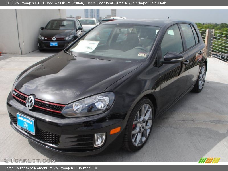 Deep Black Pearl Metallic / Interlagos Plaid Cloth 2013 Volkswagen GTI 4 Door Wolfsburg Edition