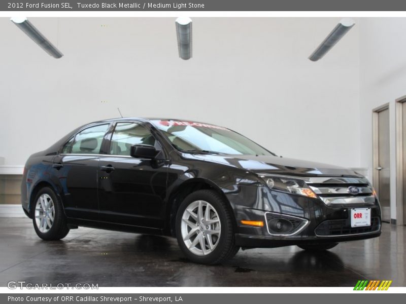 Tuxedo Black Metallic / Medium Light Stone 2012 Ford Fusion SEL