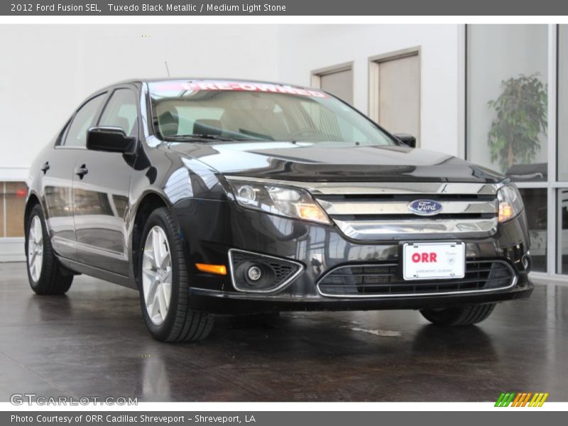 Tuxedo Black Metallic / Medium Light Stone 2012 Ford Fusion SEL