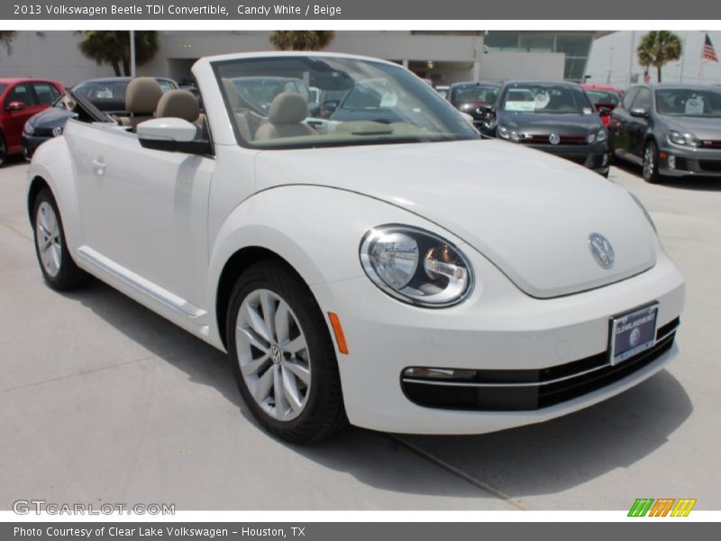 Candy White / Beige 2013 Volkswagen Beetle TDI Convertible