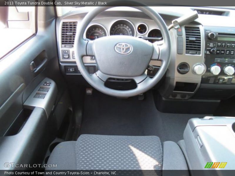 Silver Sky Metallic / Black 2013 Toyota Tundra Double Cab