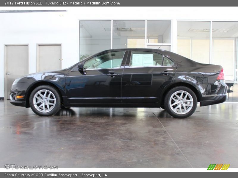 Tuxedo Black Metallic / Medium Light Stone 2012 Ford Fusion SEL