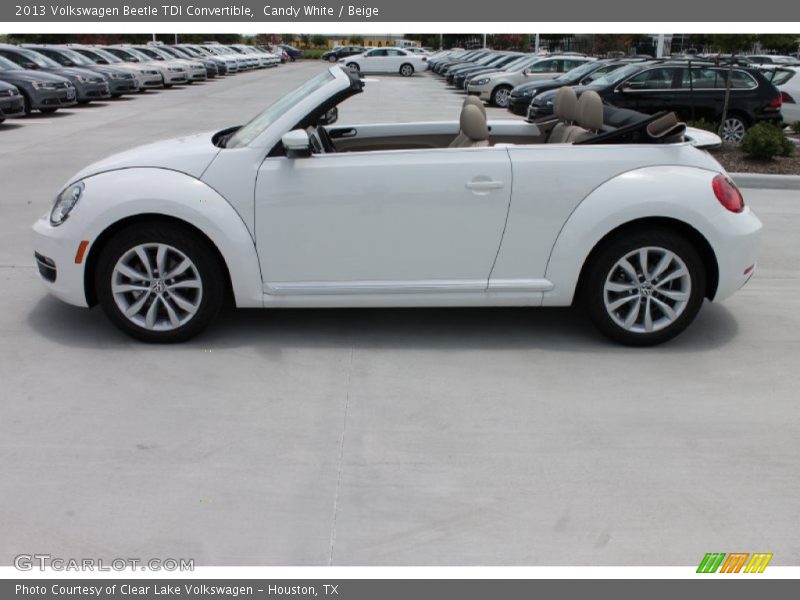 Candy White / Beige 2013 Volkswagen Beetle TDI Convertible