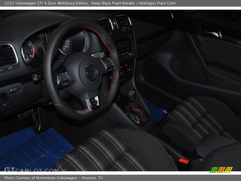 Deep Black Pearl Metallic / Interlagos Plaid Cloth 2013 Volkswagen GTI 4 Door Wolfsburg Edition