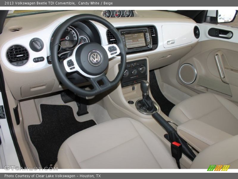 Candy White / Beige 2013 Volkswagen Beetle TDI Convertible