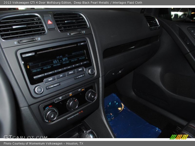 Deep Black Pearl Metallic / Interlagos Plaid Cloth 2013 Volkswagen GTI 4 Door Wolfsburg Edition