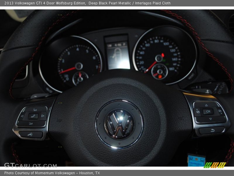 Deep Black Pearl Metallic / Interlagos Plaid Cloth 2013 Volkswagen GTI 4 Door Wolfsburg Edition