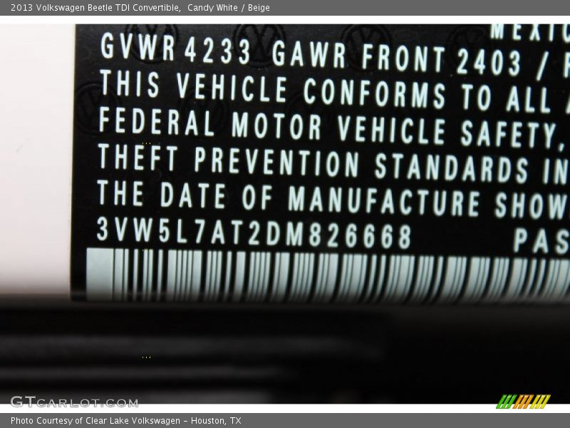 Candy White / Beige 2013 Volkswagen Beetle TDI Convertible