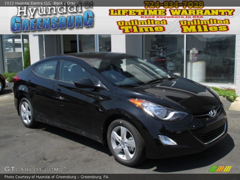 Black / Gray 2013 Hyundai Elantra GLS