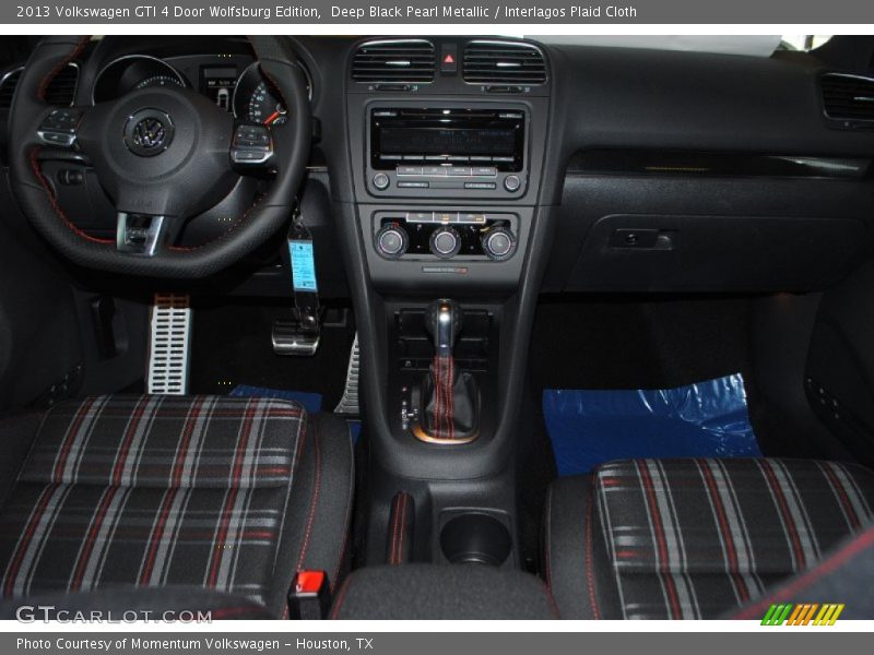 Deep Black Pearl Metallic / Interlagos Plaid Cloth 2013 Volkswagen GTI 4 Door Wolfsburg Edition