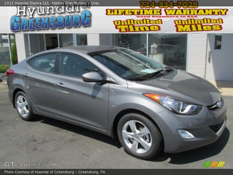 Harbor Gray Metallic / Gray 2013 Hyundai Elantra GLS