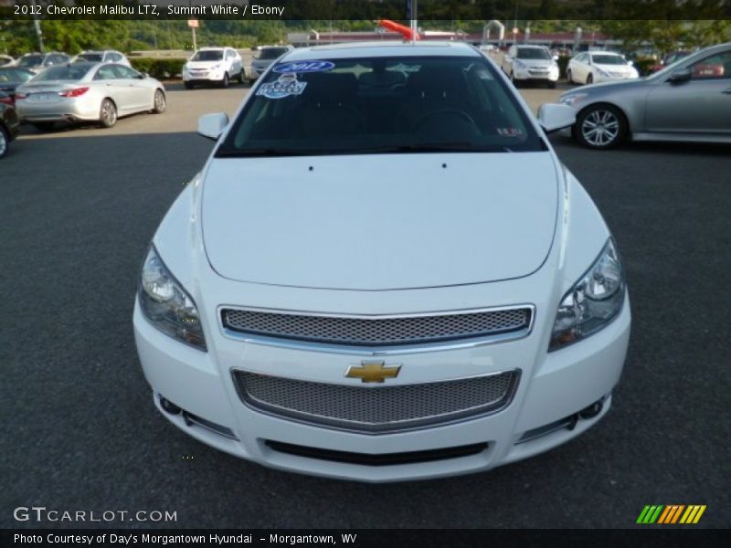 Summit White / Ebony 2012 Chevrolet Malibu LTZ