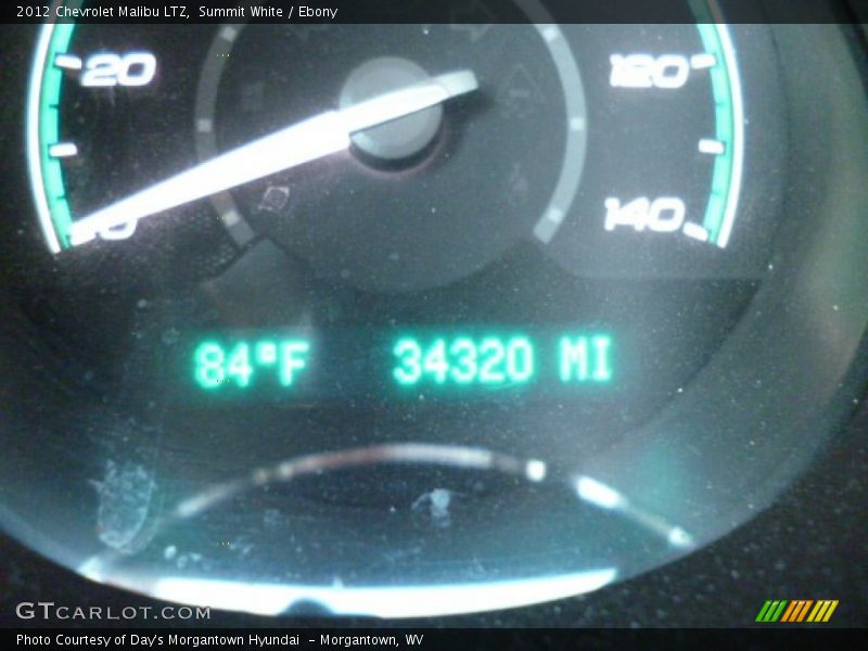Summit White / Ebony 2012 Chevrolet Malibu LTZ