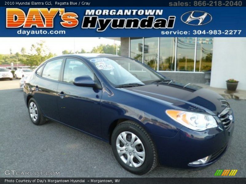Regatta Blue / Gray 2010 Hyundai Elantra GLS